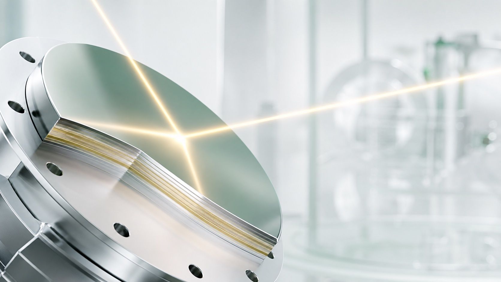 Conceptual visualization of EUV reflection from a multilayer mirror
